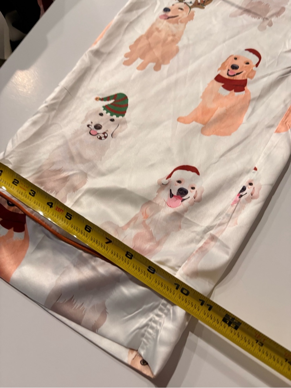 New Women’s White Holiday Dog Golden Retriever Print Pajama Set size XL - Picture 15 of 16